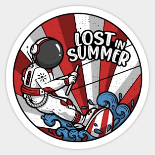 astronaut lost in summer Sticker